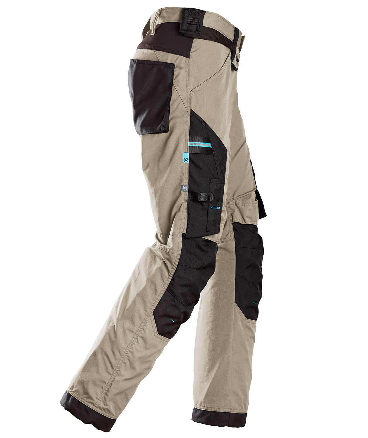 Snickers LiteWork 37,5&reg; arbejdsbukser 6310, Khaki/Sort, large image number 3