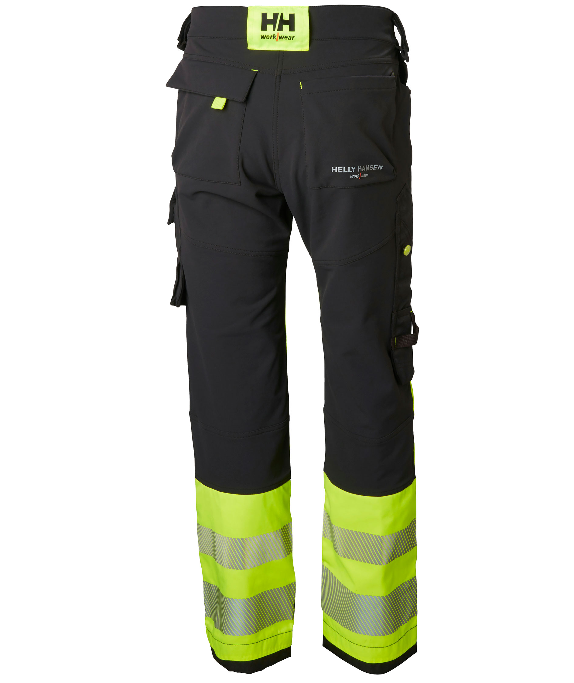Helly Hansen ICU h&aring;ndverksbukse full stretch, Hi-vis gul/charcoal