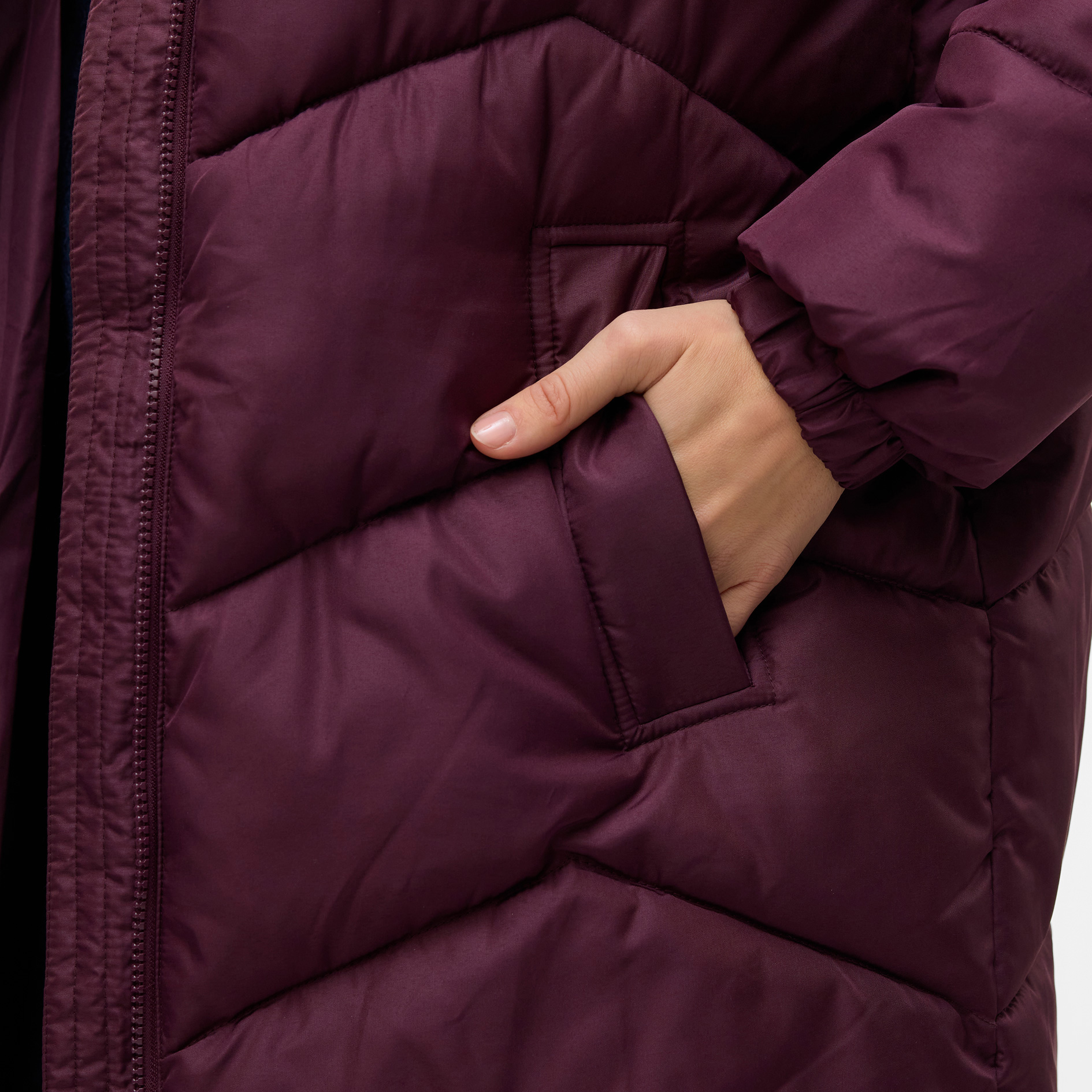 Vero Moda VMLIGARIO Langes Damen Steppjacke, Winetasting, large image number 4