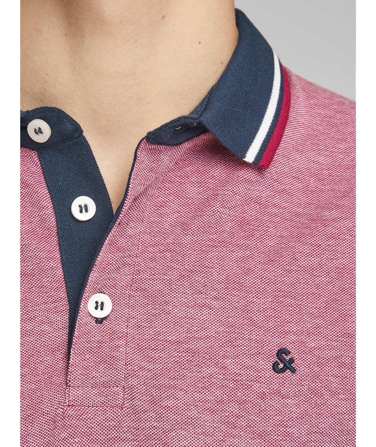Jack & Jones JJEPAULOS Poloshirt, Rio Red, large image number 3