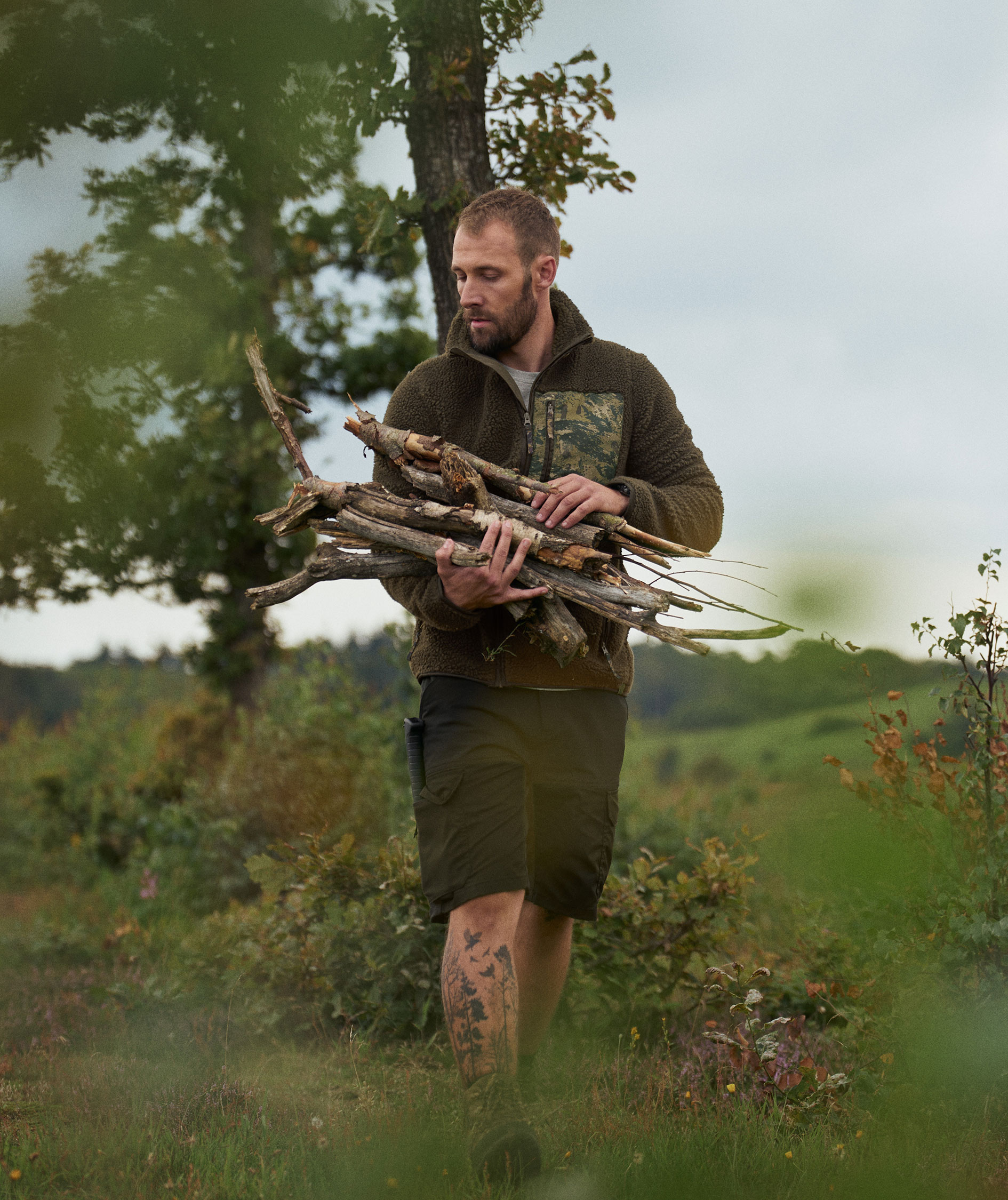 Seeland Zephyr Camo fleecejacka, Grizzly brown
