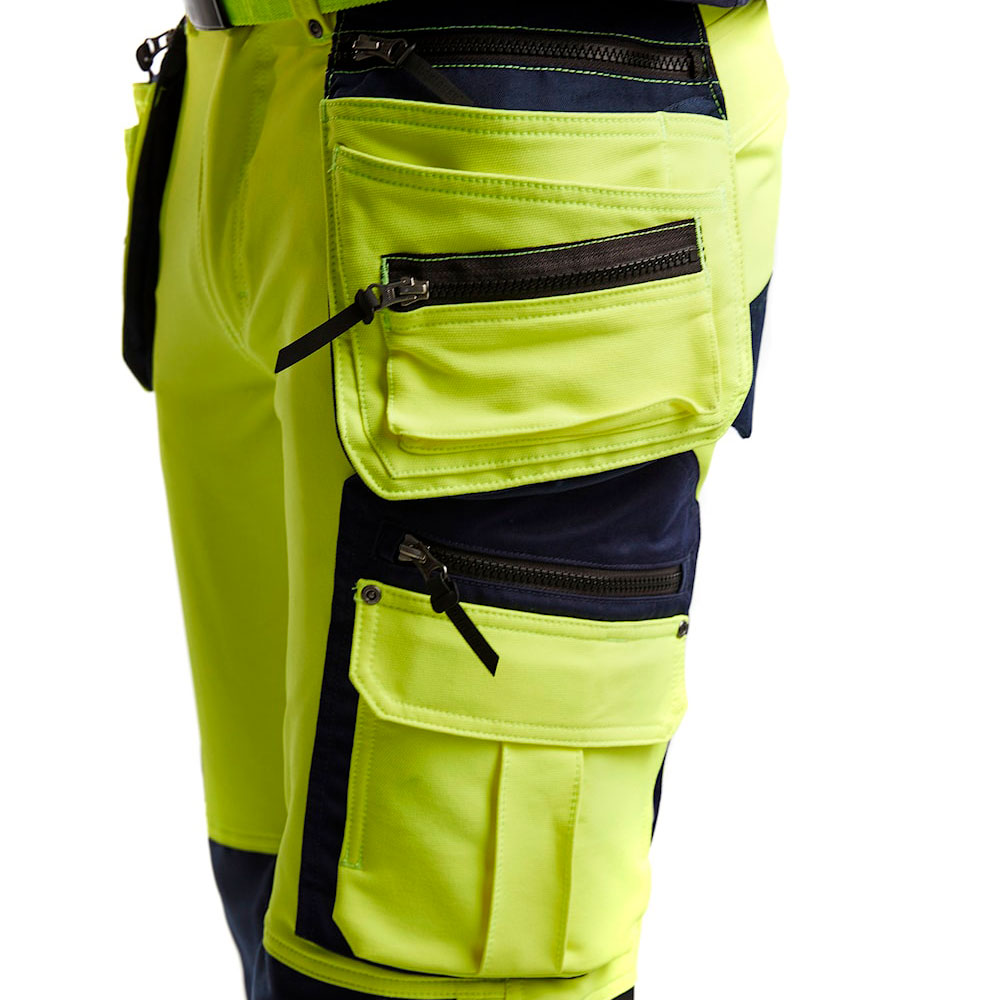 Bl&aring;kl&auml;der craftsman trousers full stretch, Hi-vis yellow/Marine blue, large image number 7