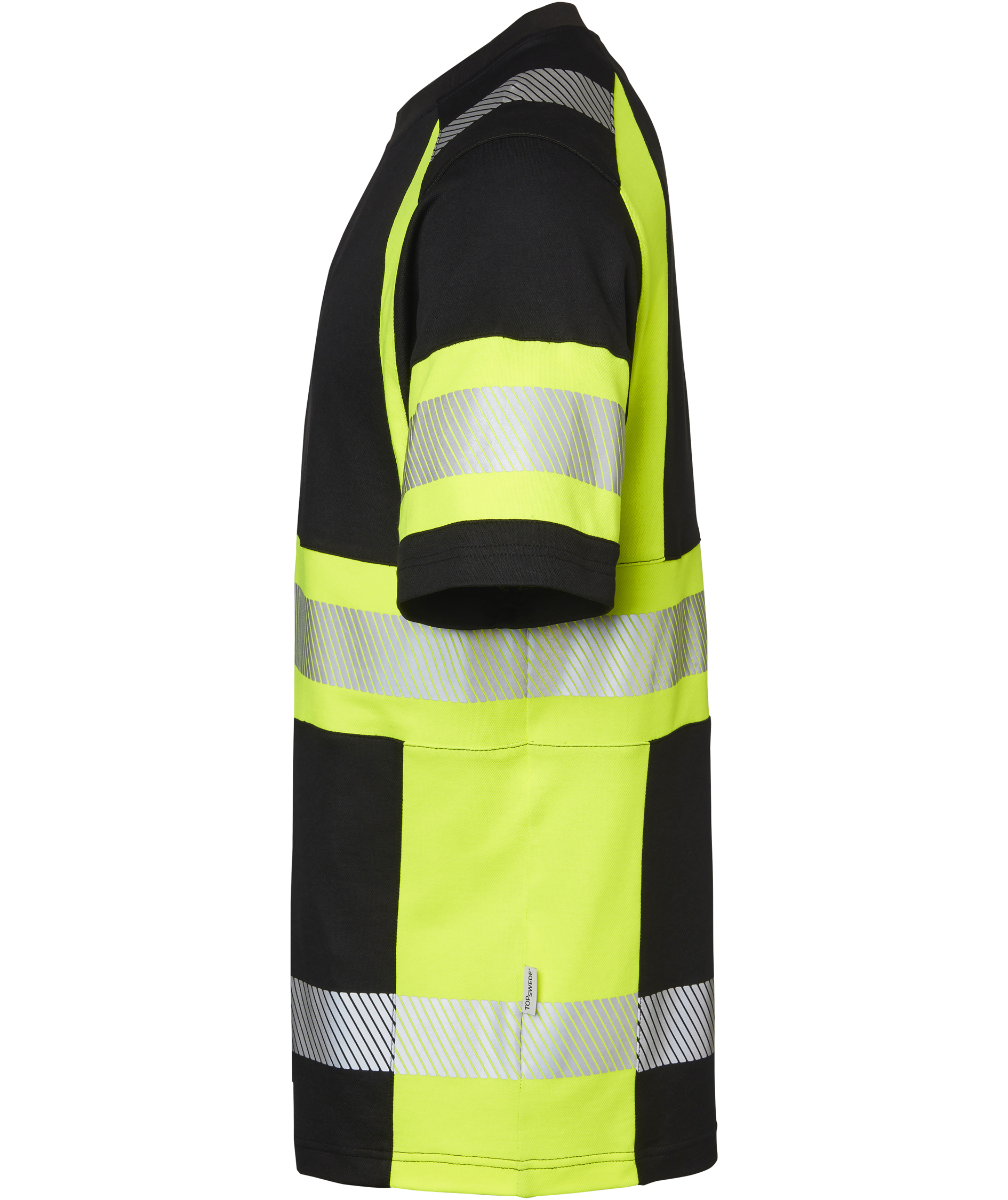 Top Swede T-shirt 600, Black/Hi-Vis Yellow, large image number 3