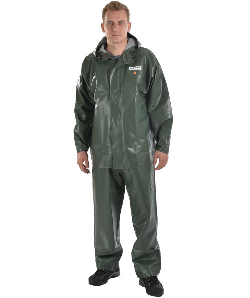 Ocean Offshore Pro FR regnjacka, Olivgr&ouml;n