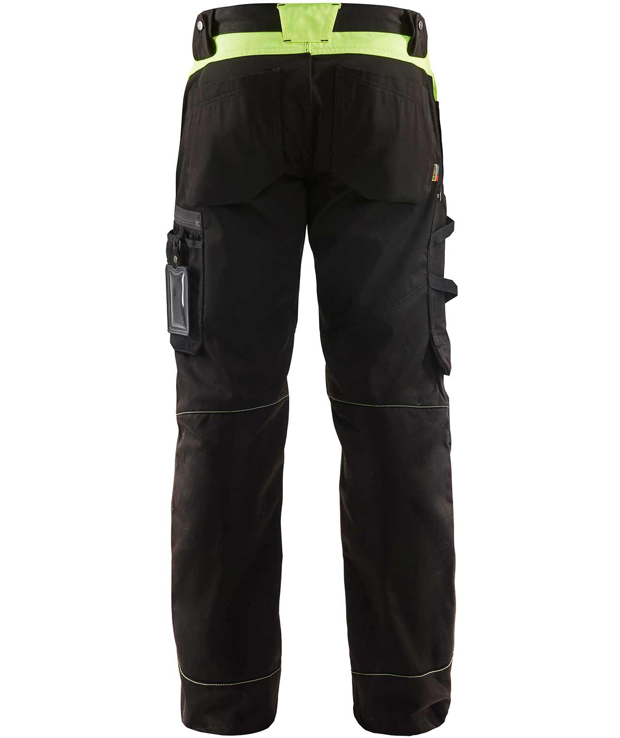 Bl&aring;kl&auml;der arbejdsbukser, Sort/Hi-Vis Gul, large image number 1