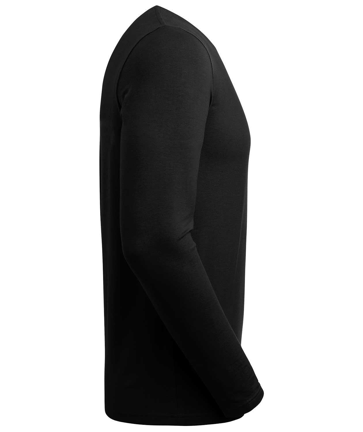 South West Leo ekologisk l&aring;ng&auml;rmad T-shirt, Svart, large image number 2