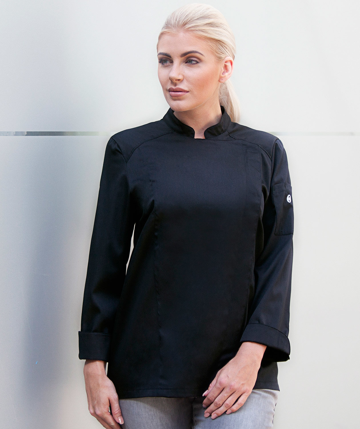 Karlowsky Naomi women's chefs jacket, Black, large image number 1