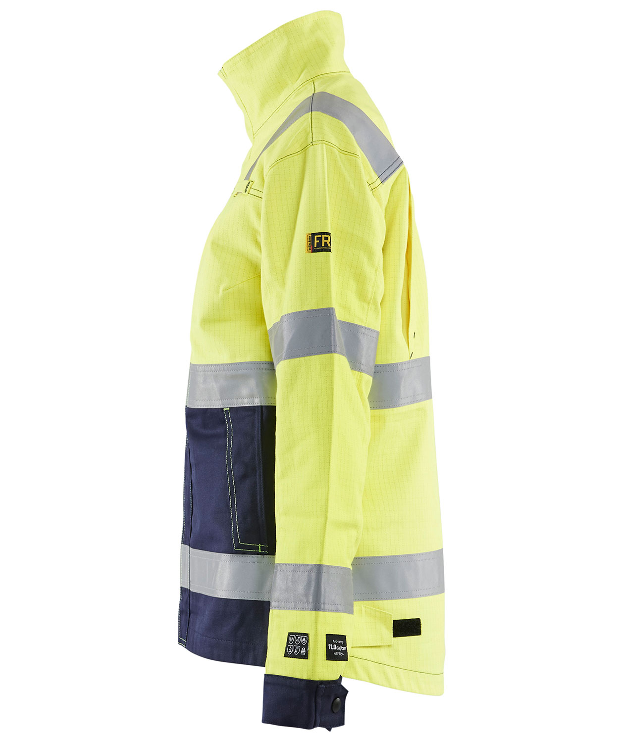 Bl&aring;kl&auml;der Multinorm arbetsjacka dam, Varsel gul/marinbl&aring;, large image number 3