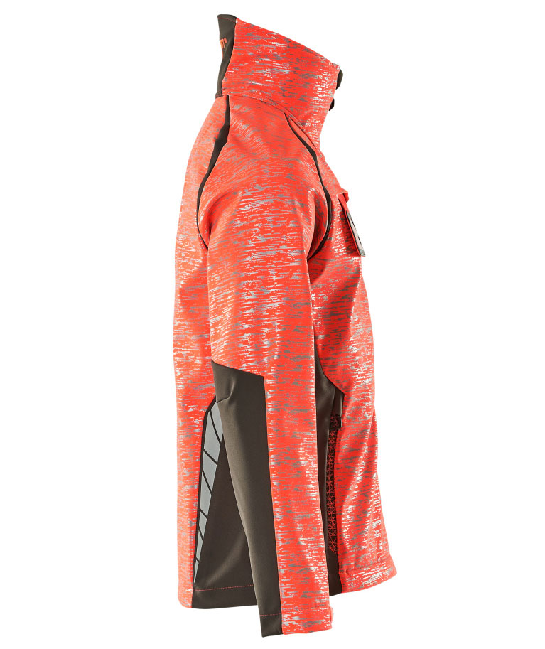 Mascot Accelerate Safe softshelljakke, Hi-vis r&oslash;d/M&oslash;rk antrasitt, large image number 2