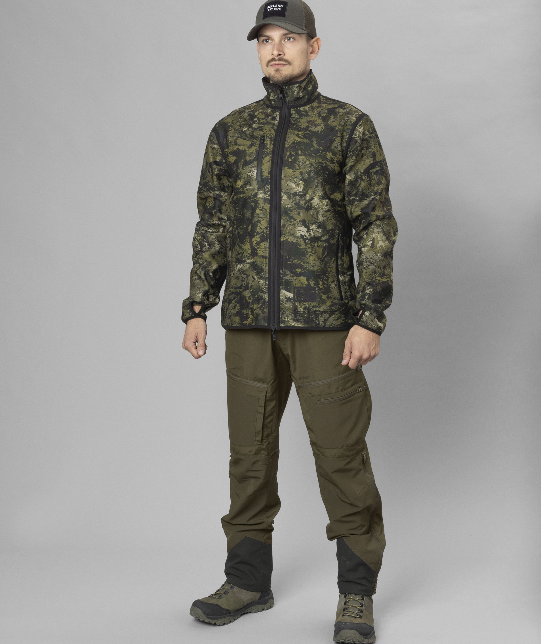 Seeland Rogue vendbar fleecejakke, Light pine/Invis green, large image number 8