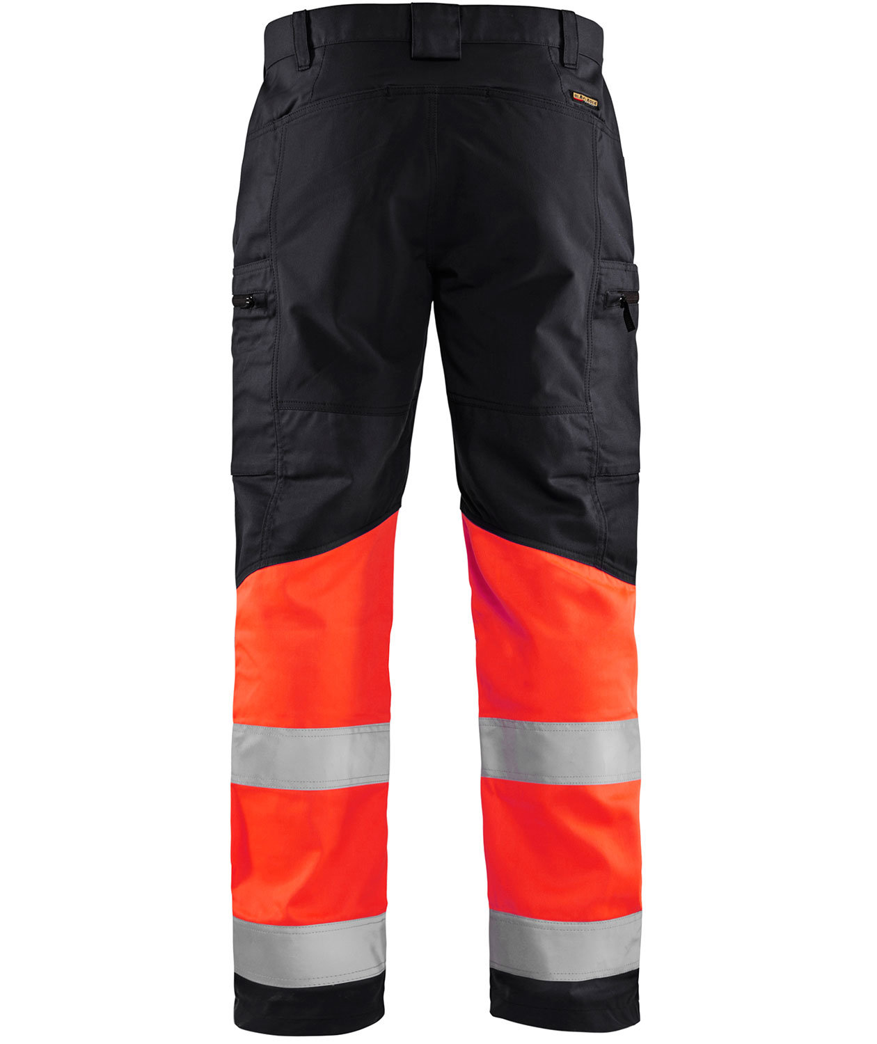 Bl&aring;kl&auml;der arbejdsbukser, Sort/Hi-Vis R&oslash;d, large image number 1