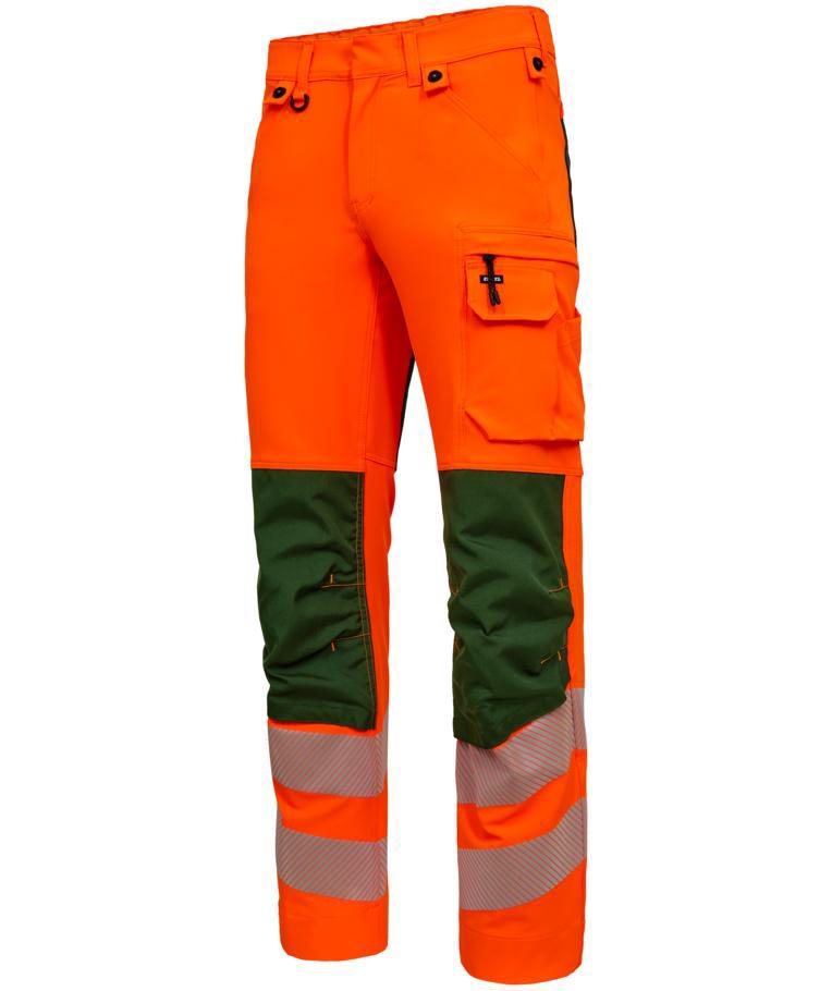 Engel Safety work trousers full stretch, Orange/Green, large image number 2