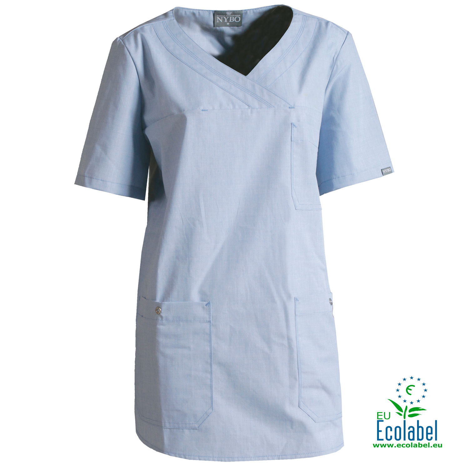 Nybo Workwear Nature dame tunika, Lysebl&aring;, Lysebl&aring;, swatch