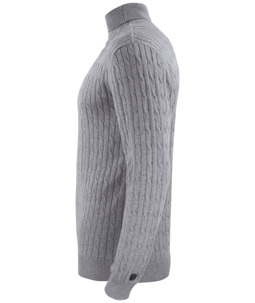 Cutter & Buck Blakely striktr&oslash;je med rullekrave, Grey melange , large image number 3