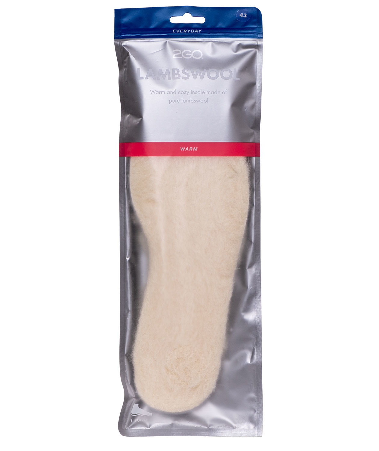 2GO lammull inlaggssulor, Vit