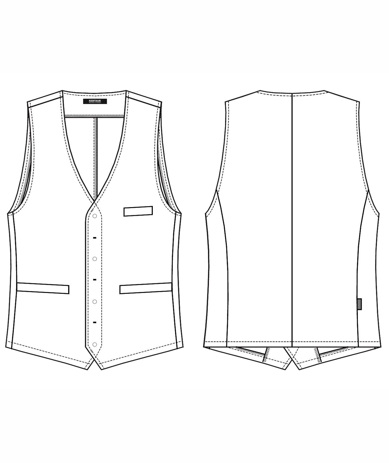 Kentaur server waistcoat, Black, large image number 3