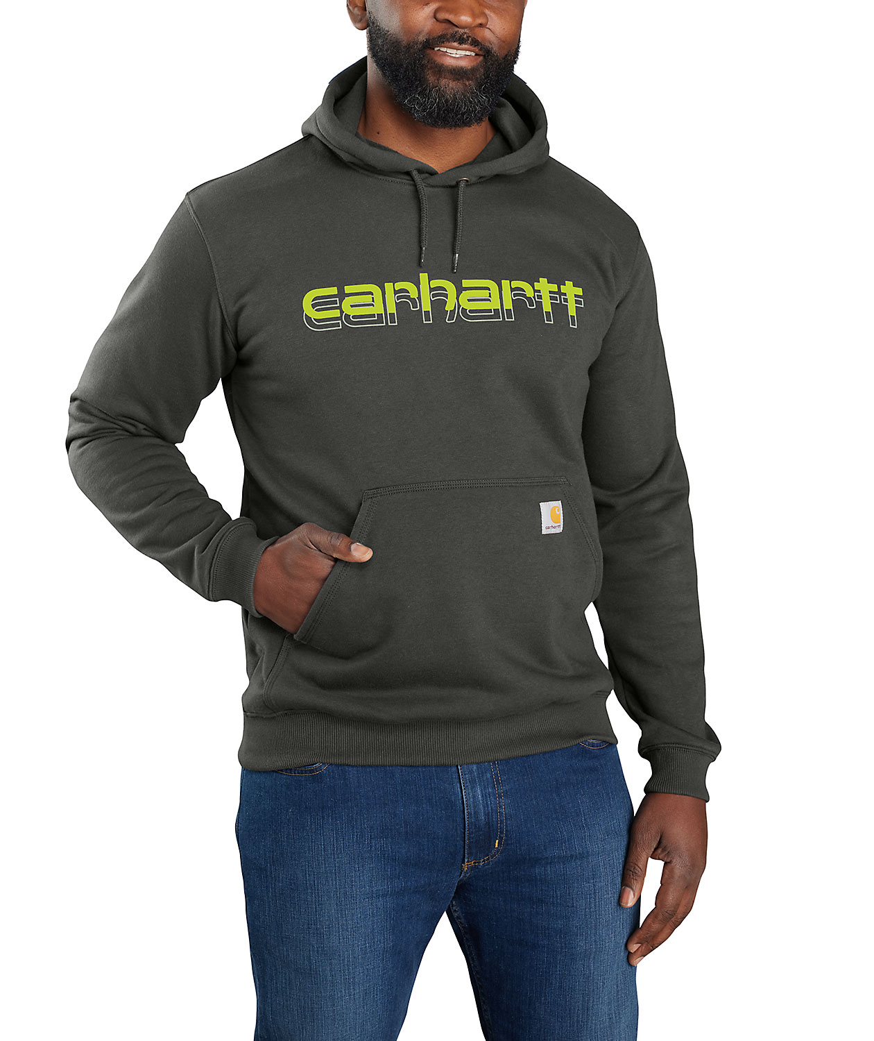 Carhartt Rain Defender Graphic h&aelig;ttetr&oslash;je, Peat, large image number 1