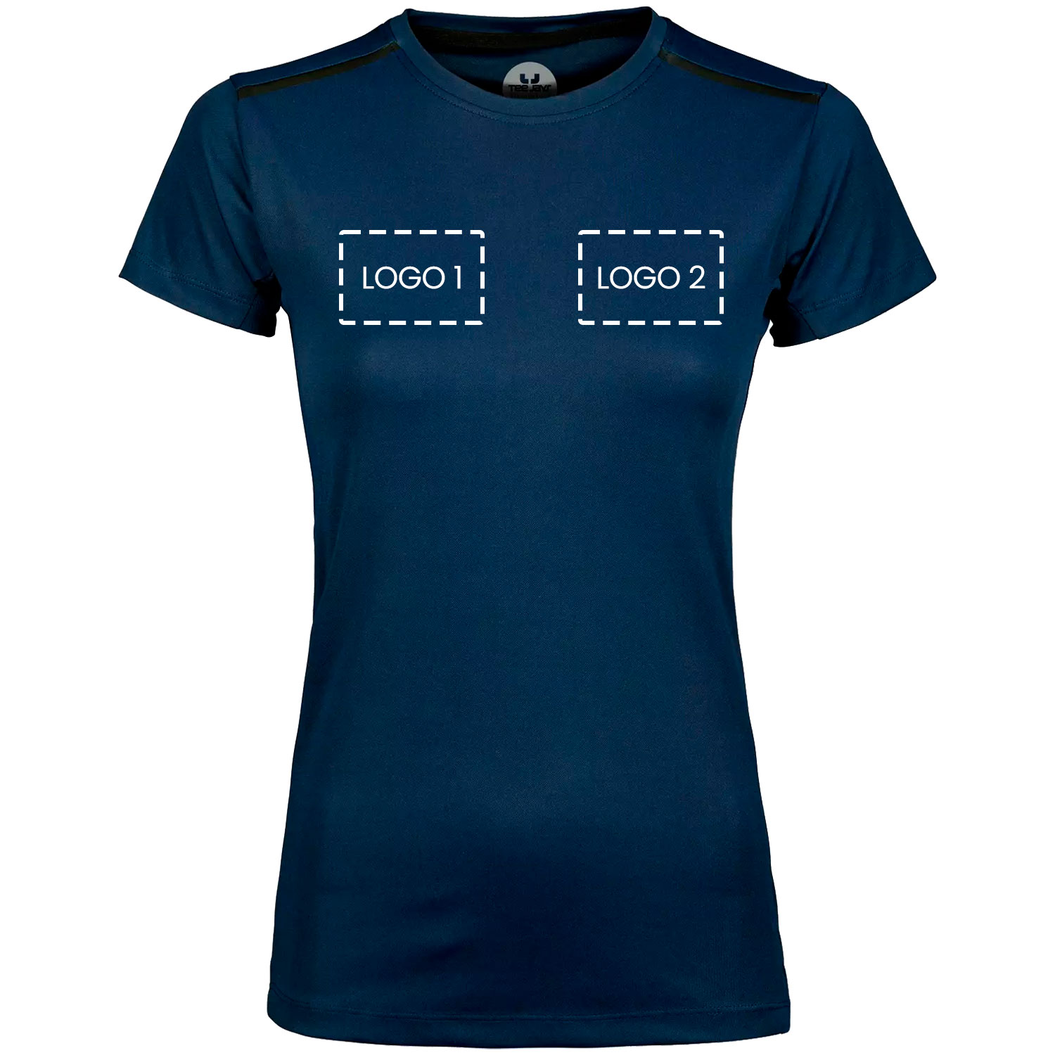 Tee Jays luxury dame T-shirt med logotryk, , large image number 1