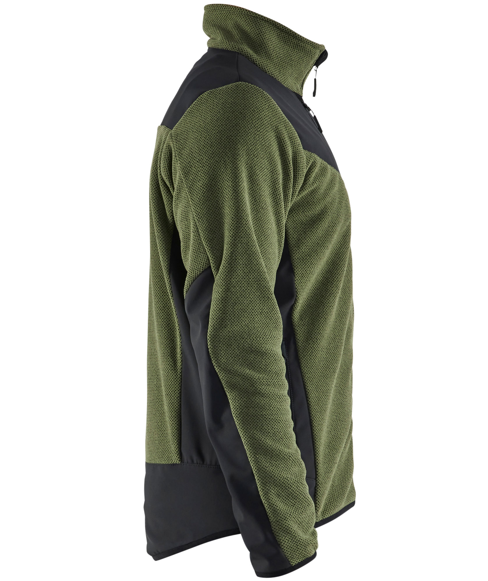 Bl&aring;kl&auml;der stickadjacka med softshell, H&ouml;stgr&ouml;nt/Svart, large image number 2