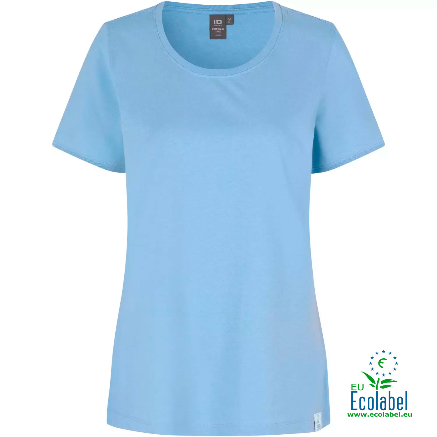 ID PRO wear CARE women's T-shirt with round neck, Light Blue