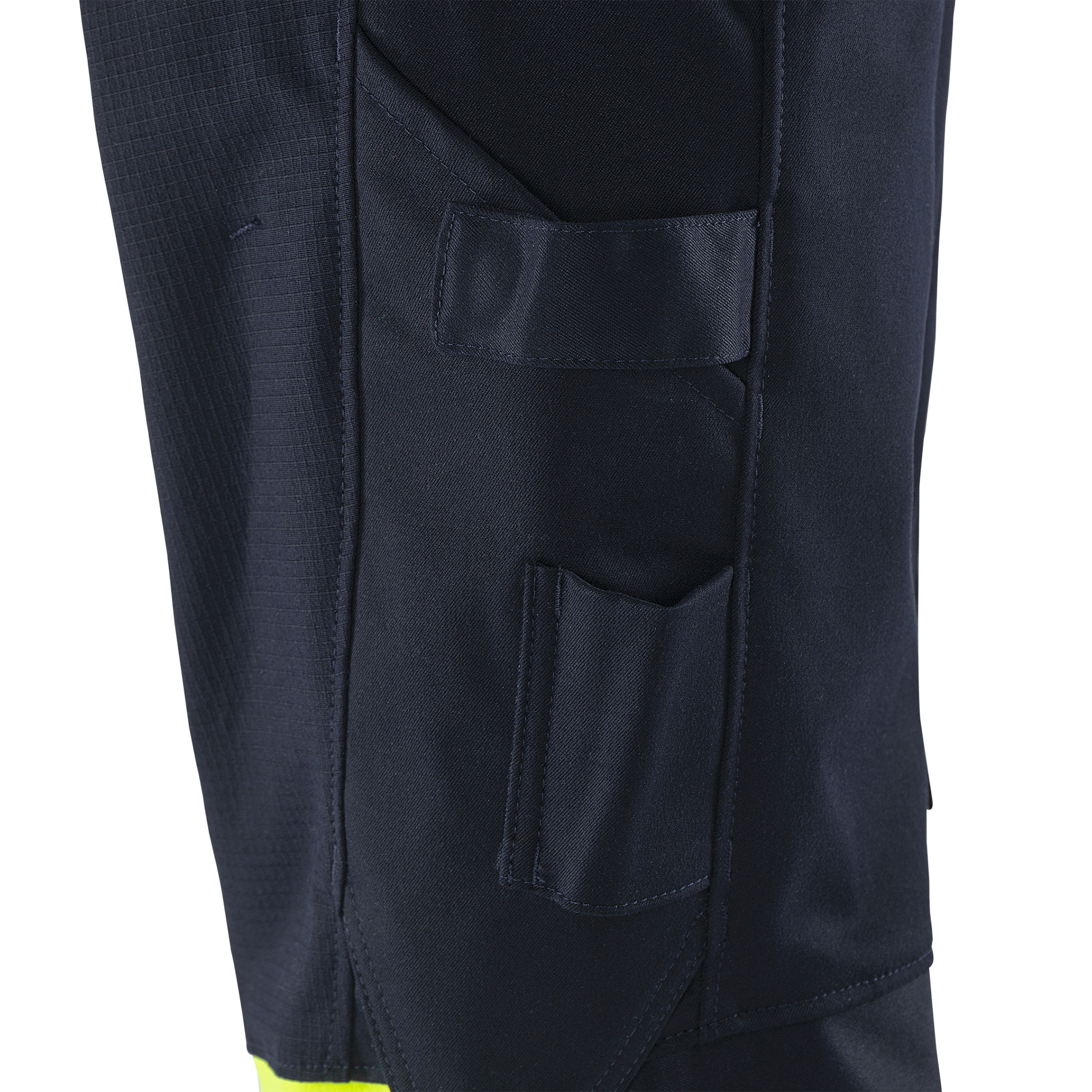 Fristads Flamestat Green h&aring;ndv&aelig;rkerbukser 2940 GFS, Hi-Vis gul/marine, large image number 4