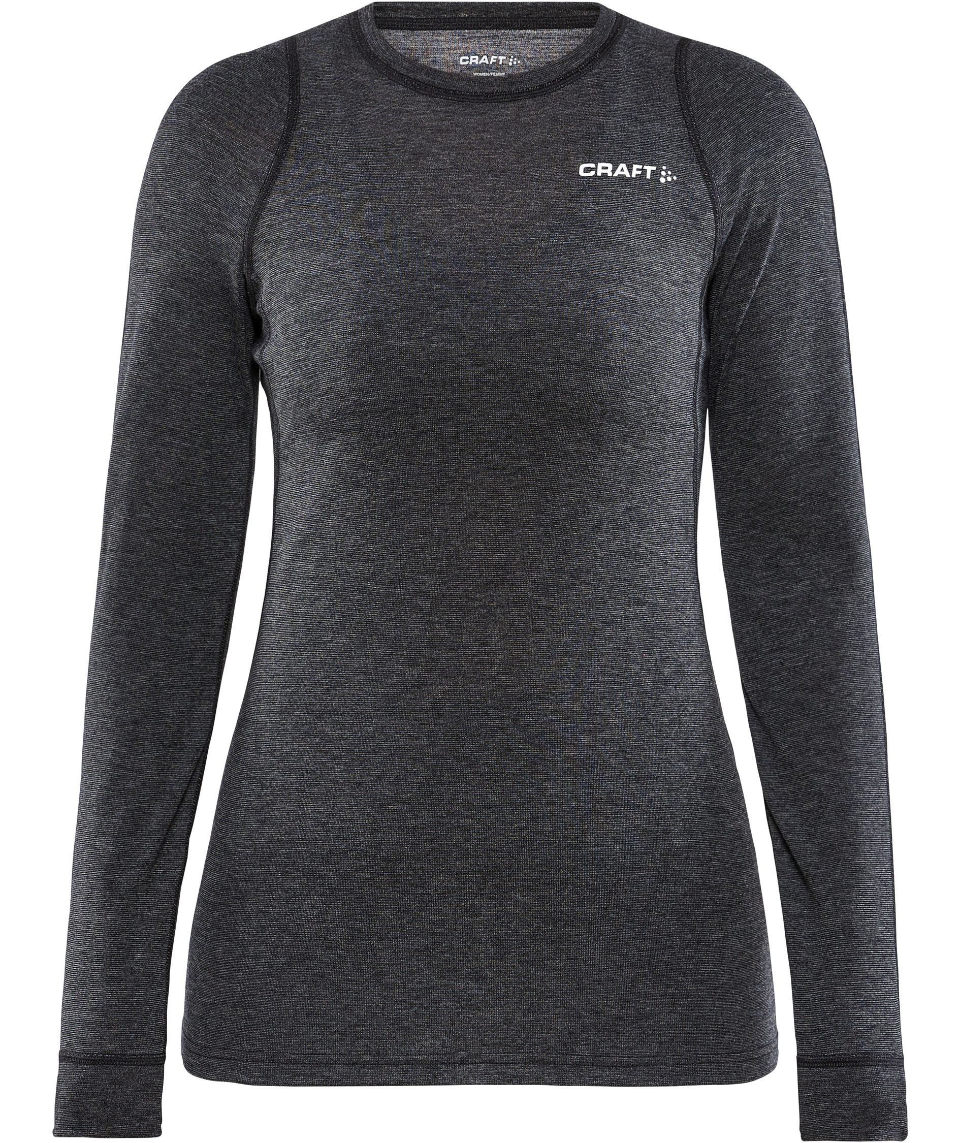 Craft Core Damen Baselayer-set mit Merinowolle, Schwarz melange, large image number 2
