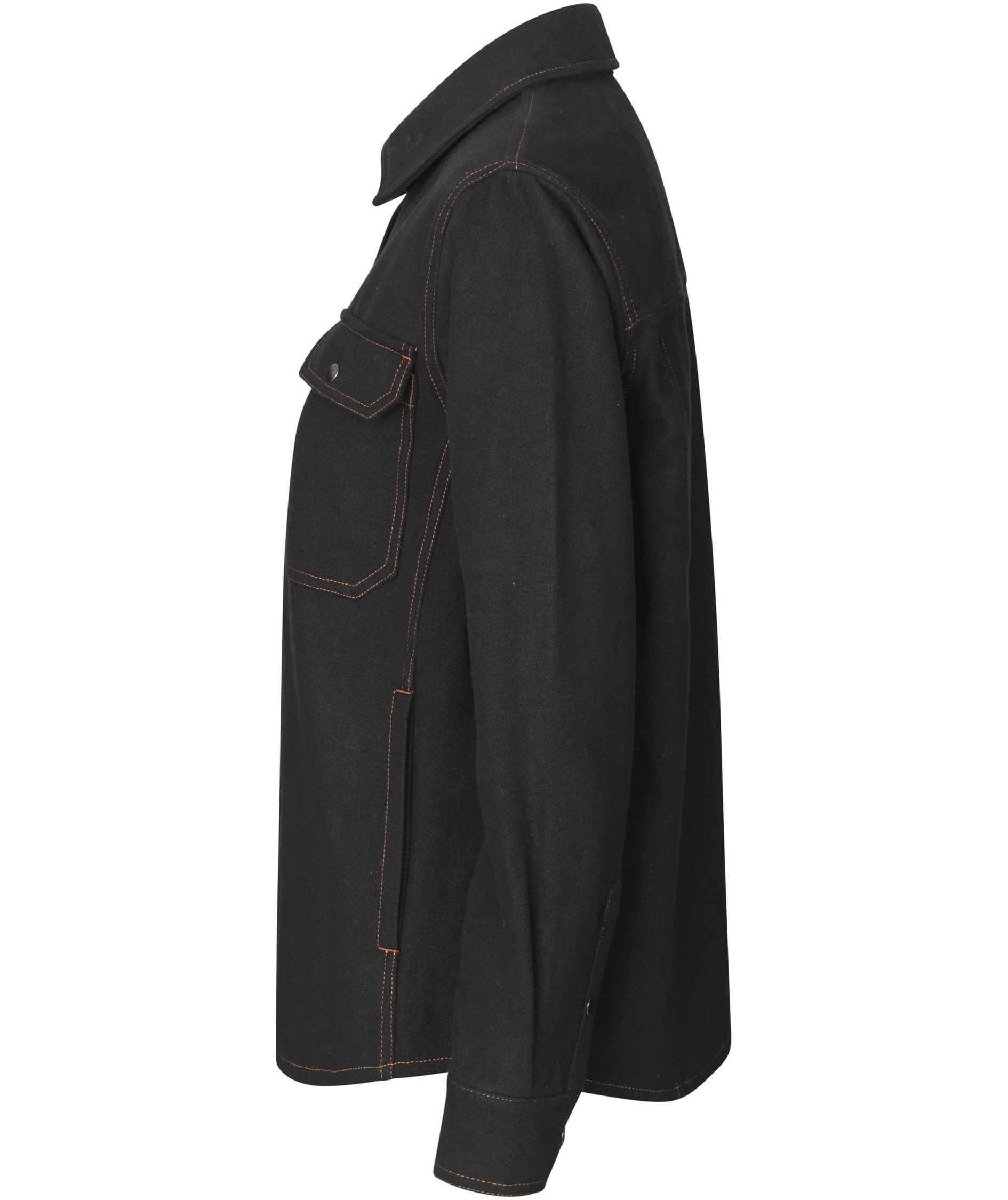 ID Modern fit flanellskjorta dam, Svart, large image number 2