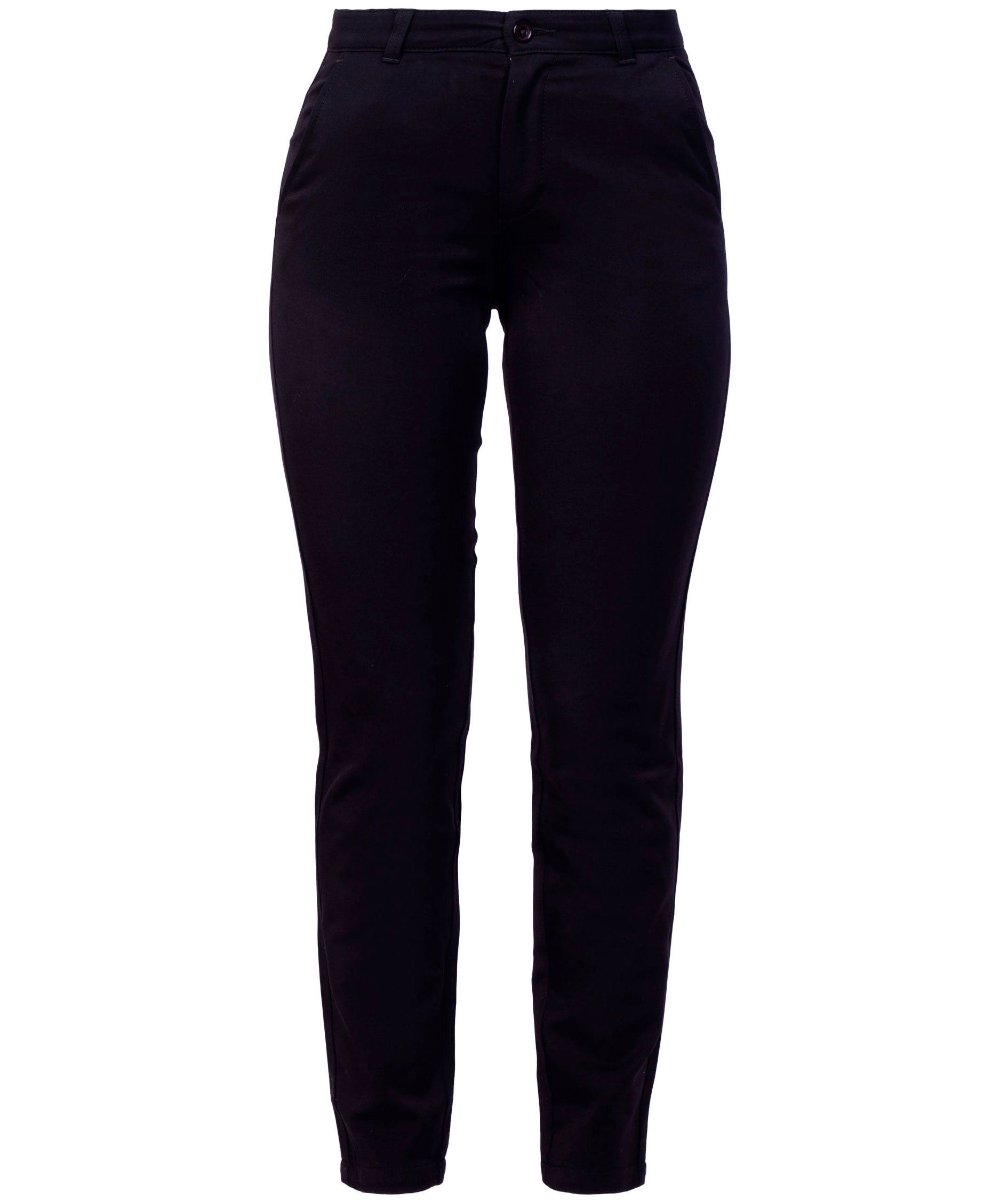 NewTurn stretch regular fit chinos dam, Svart