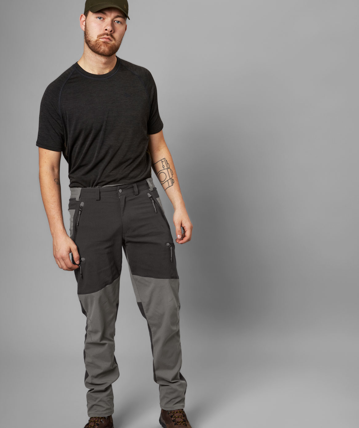 Seeland Outdoor stretch bukse, Black/Grey, large image number 9