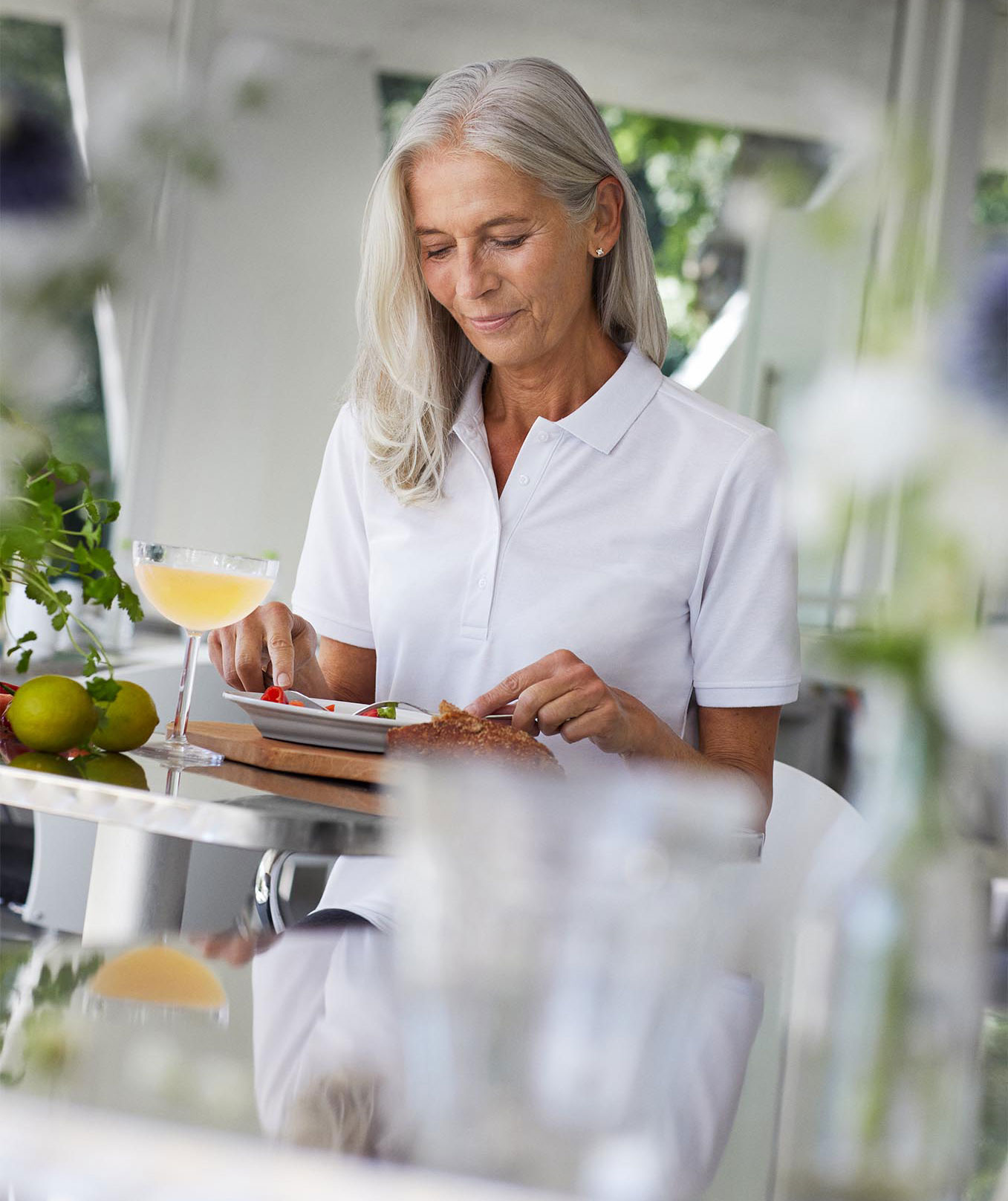 ID PRO Wear CARE Damen Poloshirt, Wei&szlig;