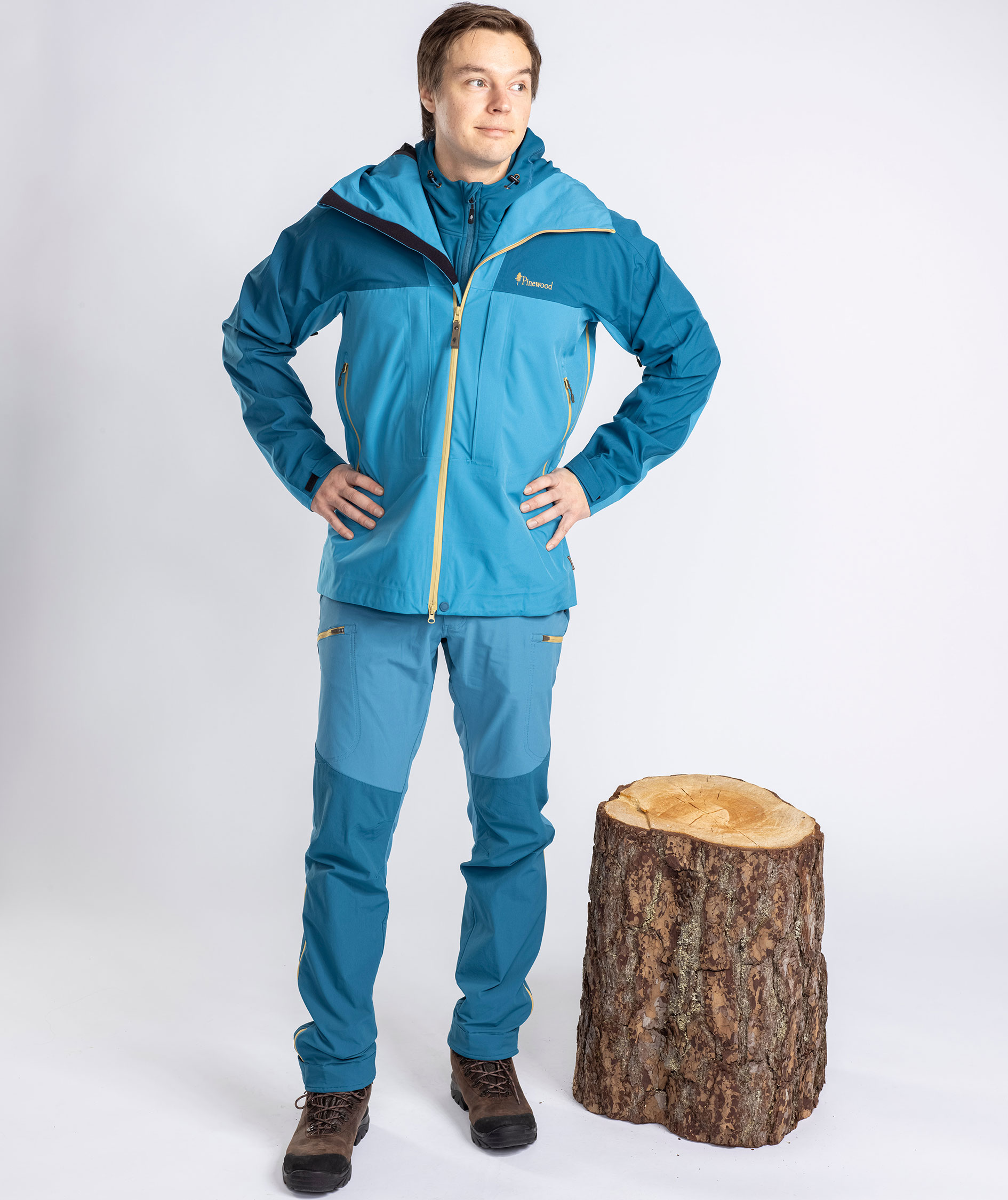 Pinewood&nbsp;Abisko Light bukser, Azur Blue/Dark Azur Blue, large image number 1