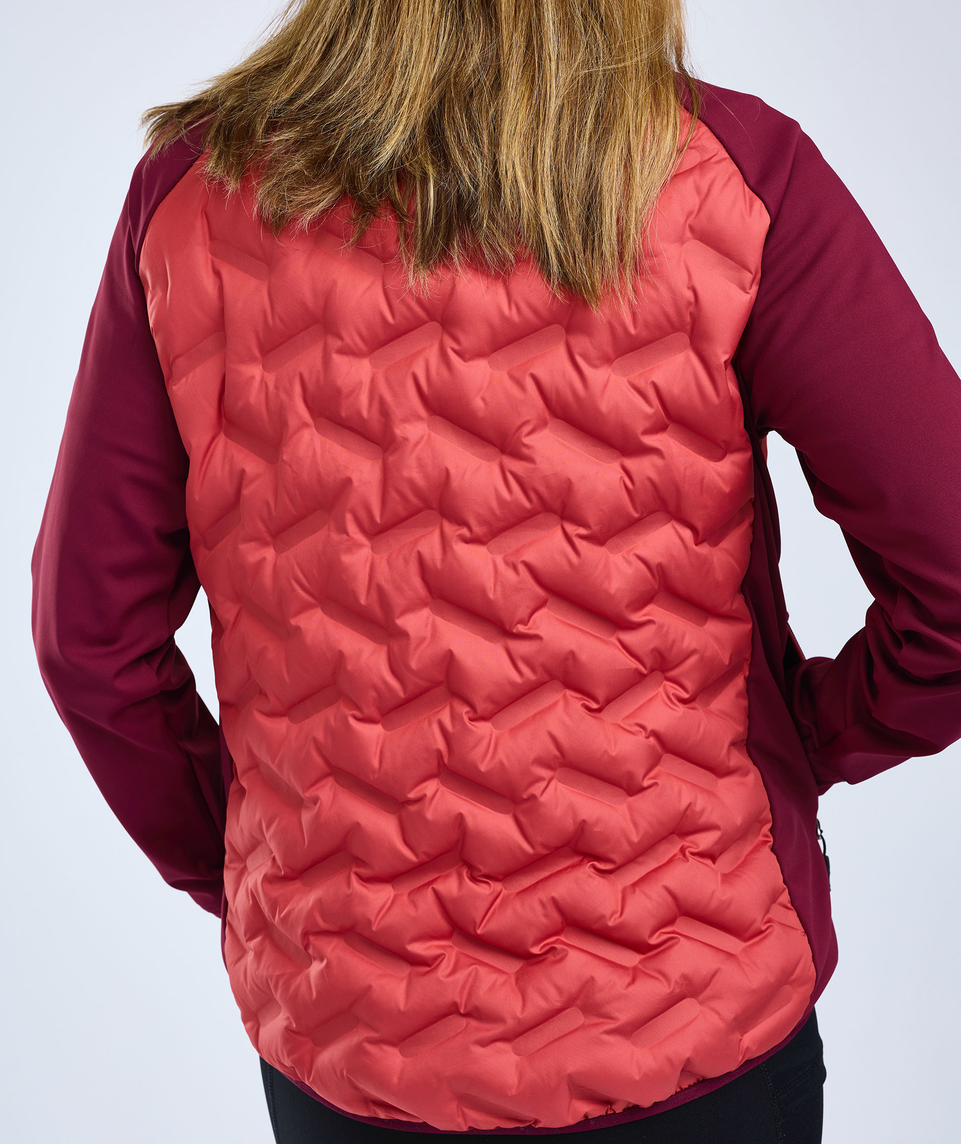 Pinewood&nbsp;Abisko Insulation dame hybridjakke, Brick Pink/Burgundy, large image number 8