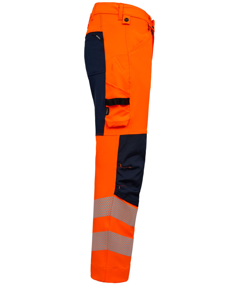 Engel Safety arbetsbyxa full stretch, Orange/Blue Ink, large image number 2