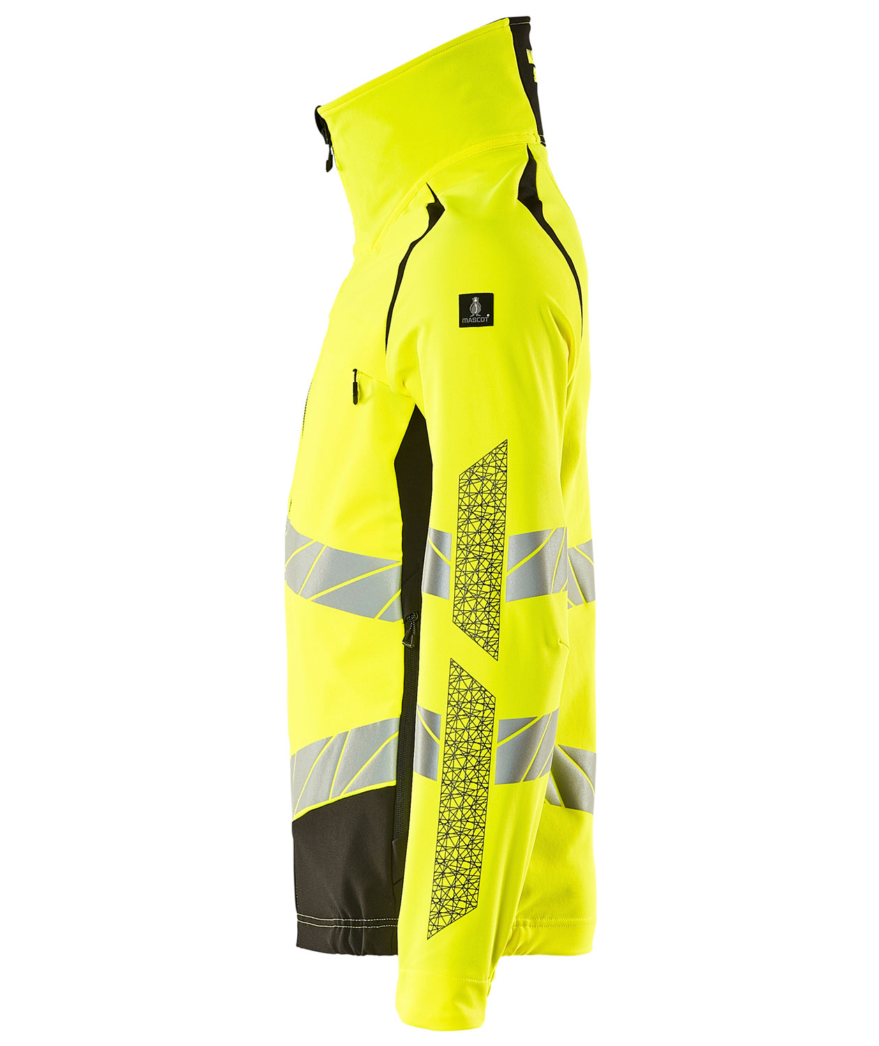 Mascot Accelerate Safe jacka full stretch, Varsel Gul/Svart, large image number 2