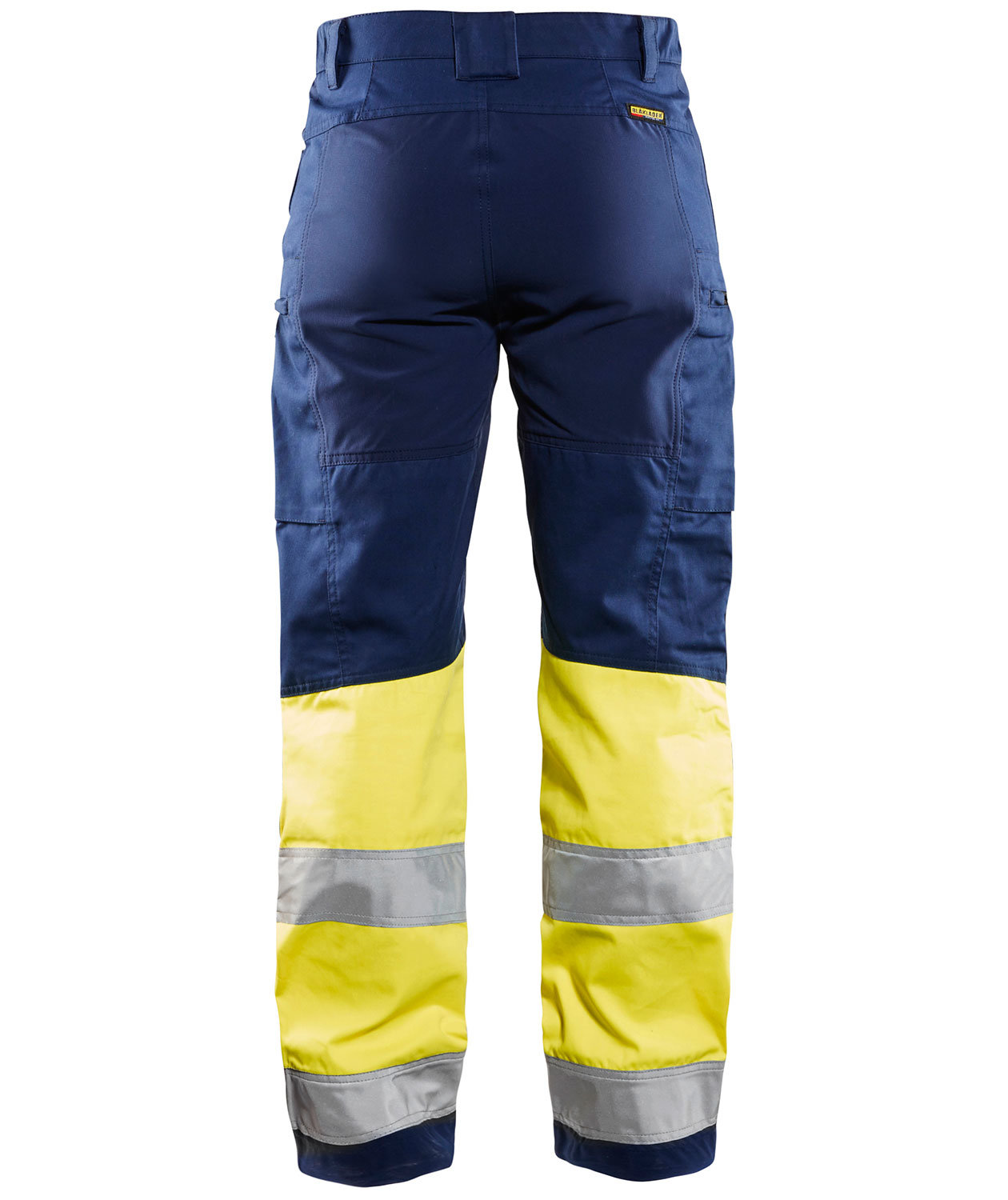 Bl&aring;kl&auml;der stretch arbetsbyxa dam, Marin/Hi-Vis gul