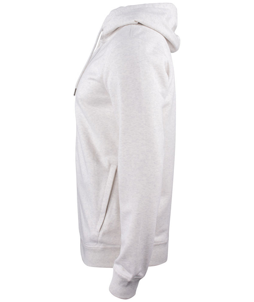 Clique Premium OC hoodie with full zipper, Light grey mottled, large image number 4