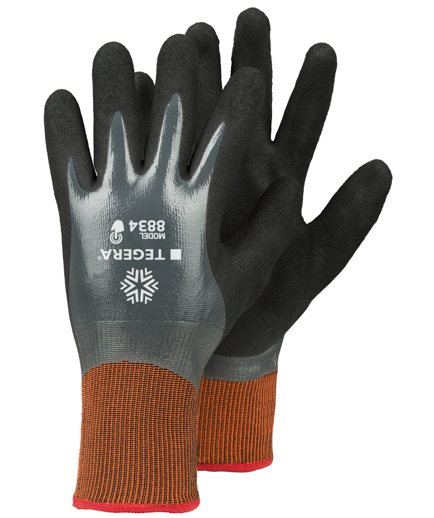 Tegera 8834 vinter arbeidshansker, Svart