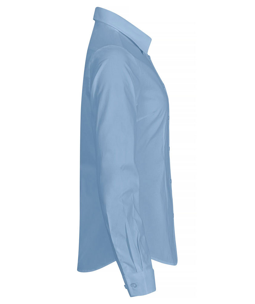 Clique dame Stretch Shirt, Light-Blue, large image number 3