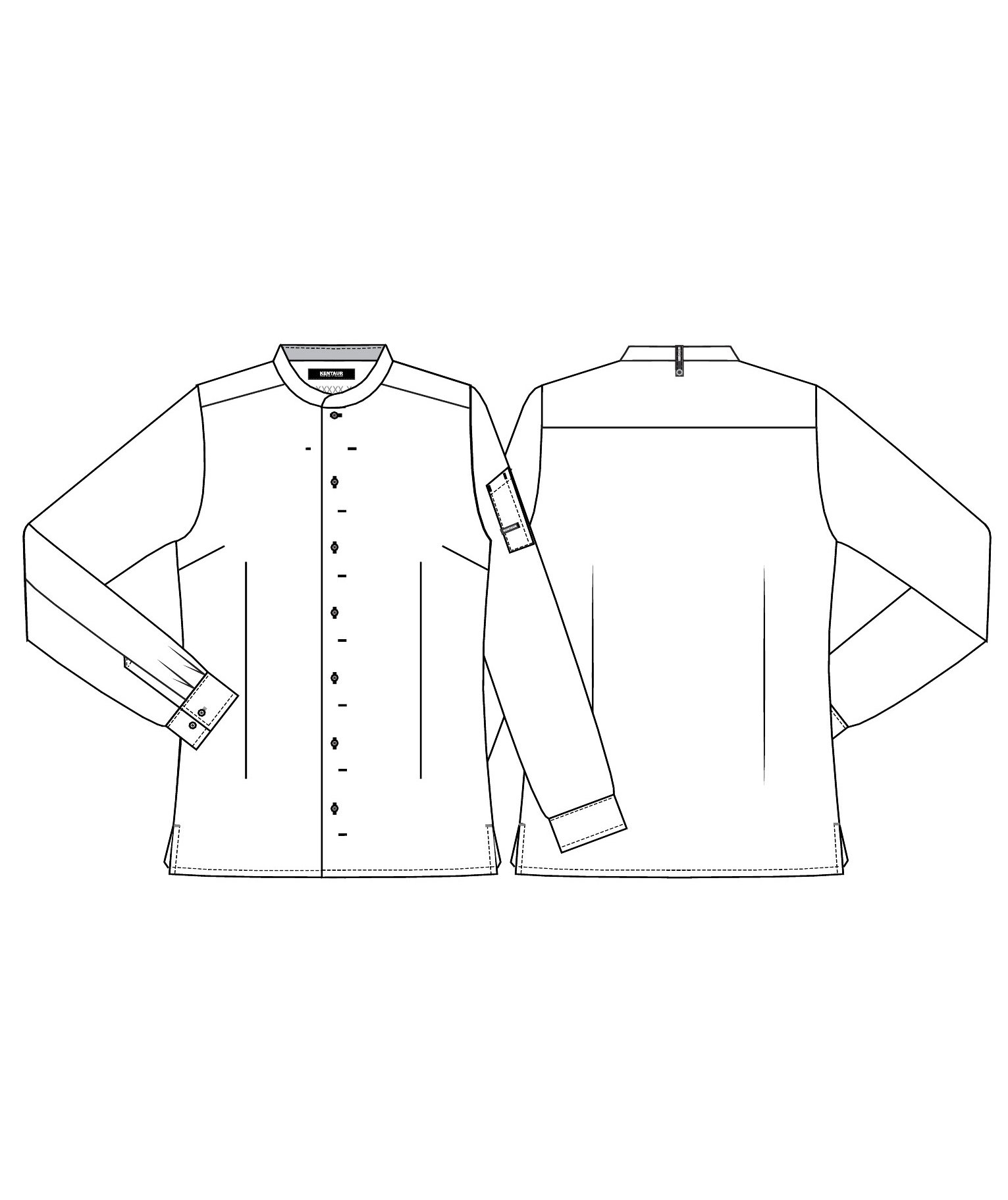 Kentaur women's chef/service shirt, Black, large image number 2