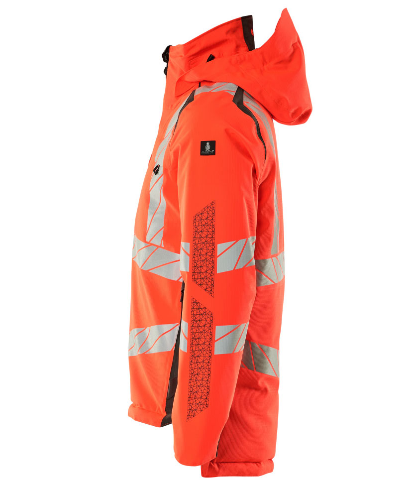 Mascot Accelerate Safe Winterjacke, Hi-vis Rot/dunkles Anthrazit, large image number 3
