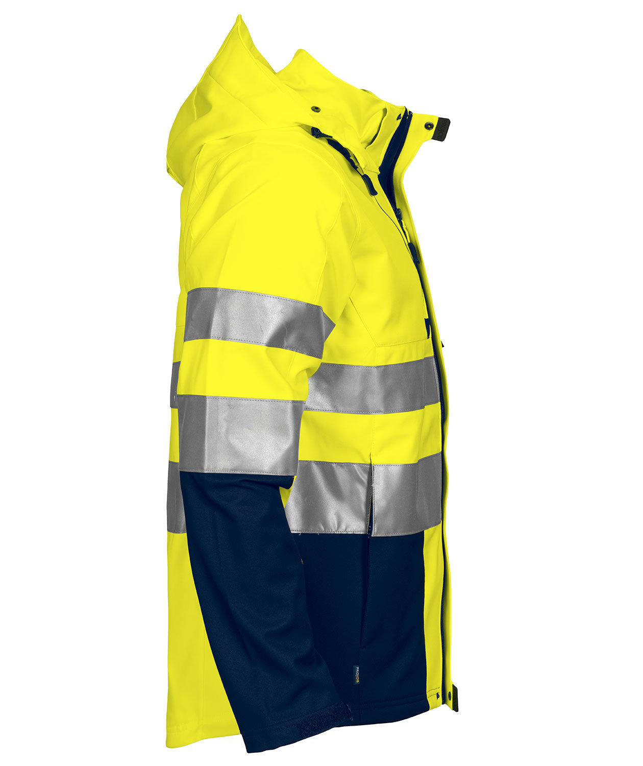 ProJob arbeidsjakke 6419, Hi-Vis gul/marinebl&aring;, large image number 3
