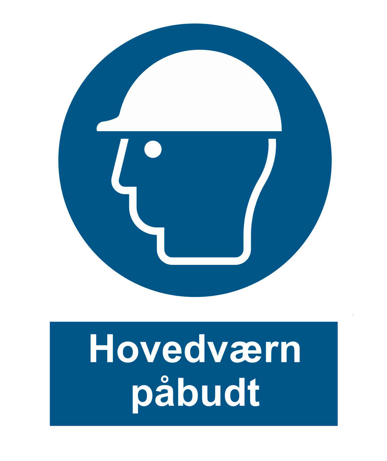 OX-ON advarselsskilt Hovedv&aelig;rn p&aring;budt A4