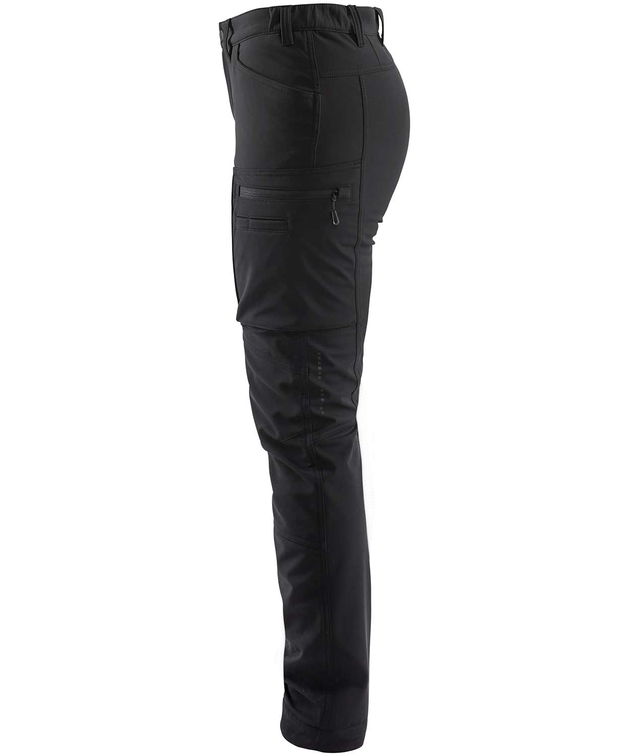 Bl&aring;kl&auml;der dame vinter servicebukser, Sort, large image number 2