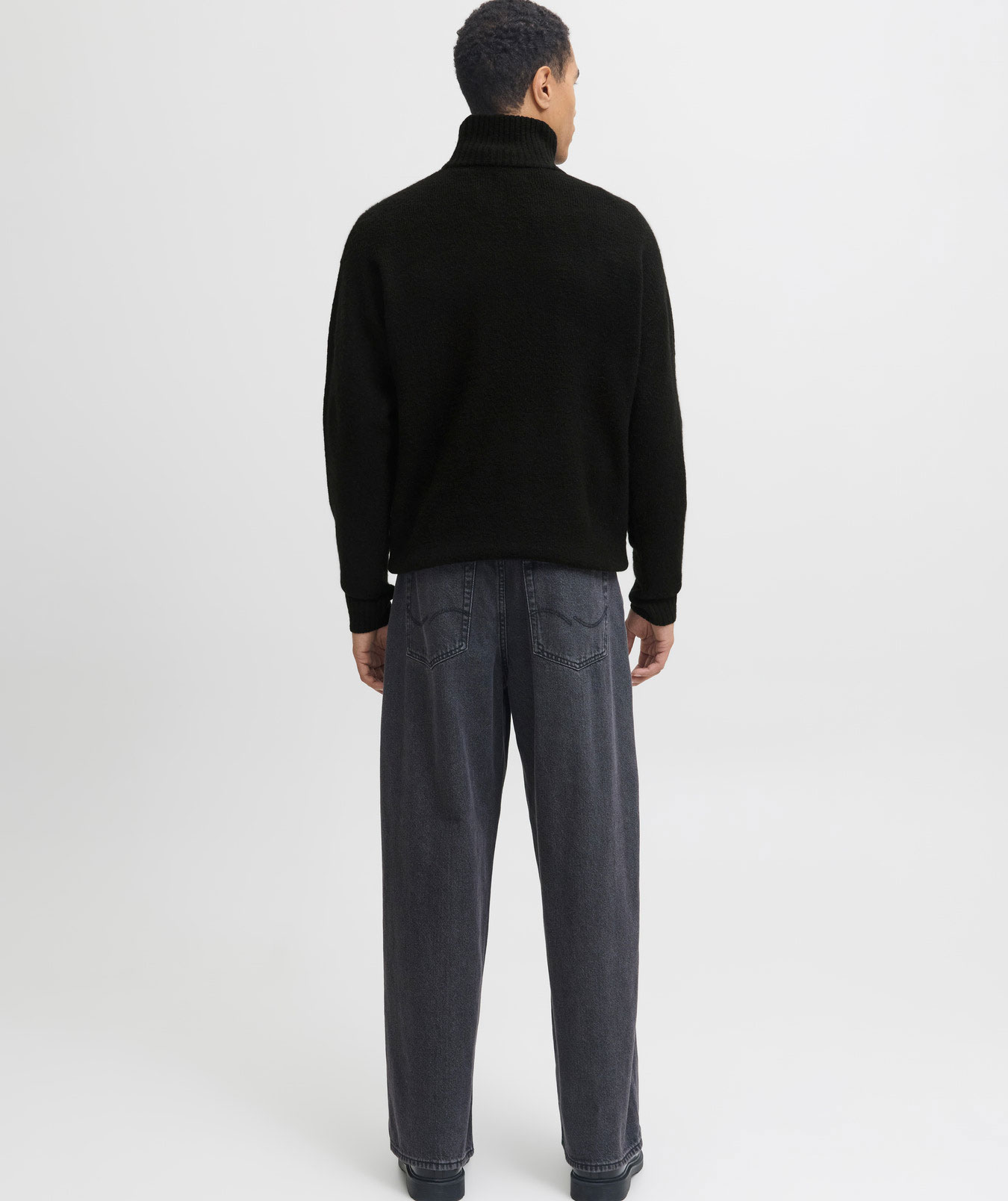 Jack & Jones JJESOHO OLLIE half zip stickad tr&ouml;ja, Svart, large image number 2