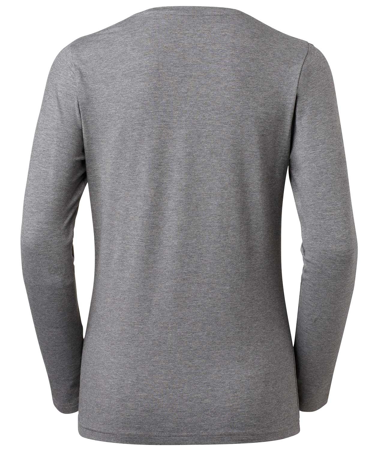 South West Lily organic long-sleeved women's T-shirt, Dark Heather Grey, large image number 3