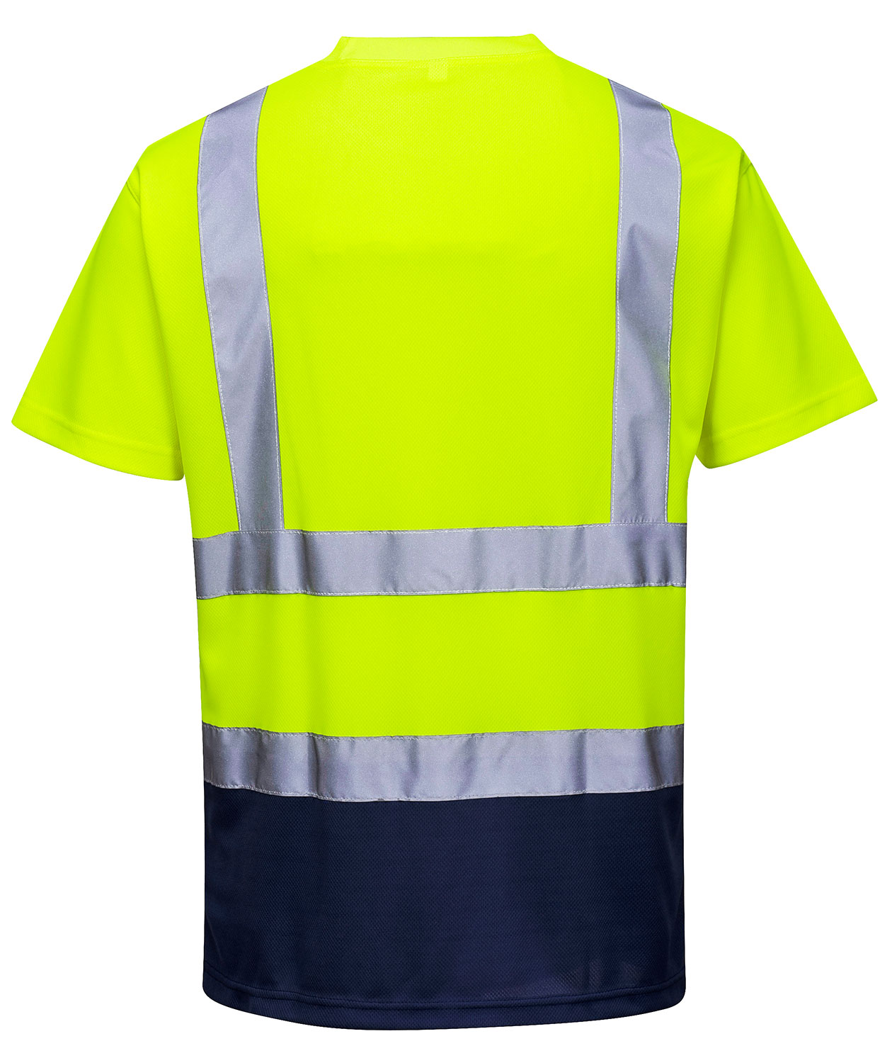Portwest T-shirt, Varsel yellow/marinbl&aring;