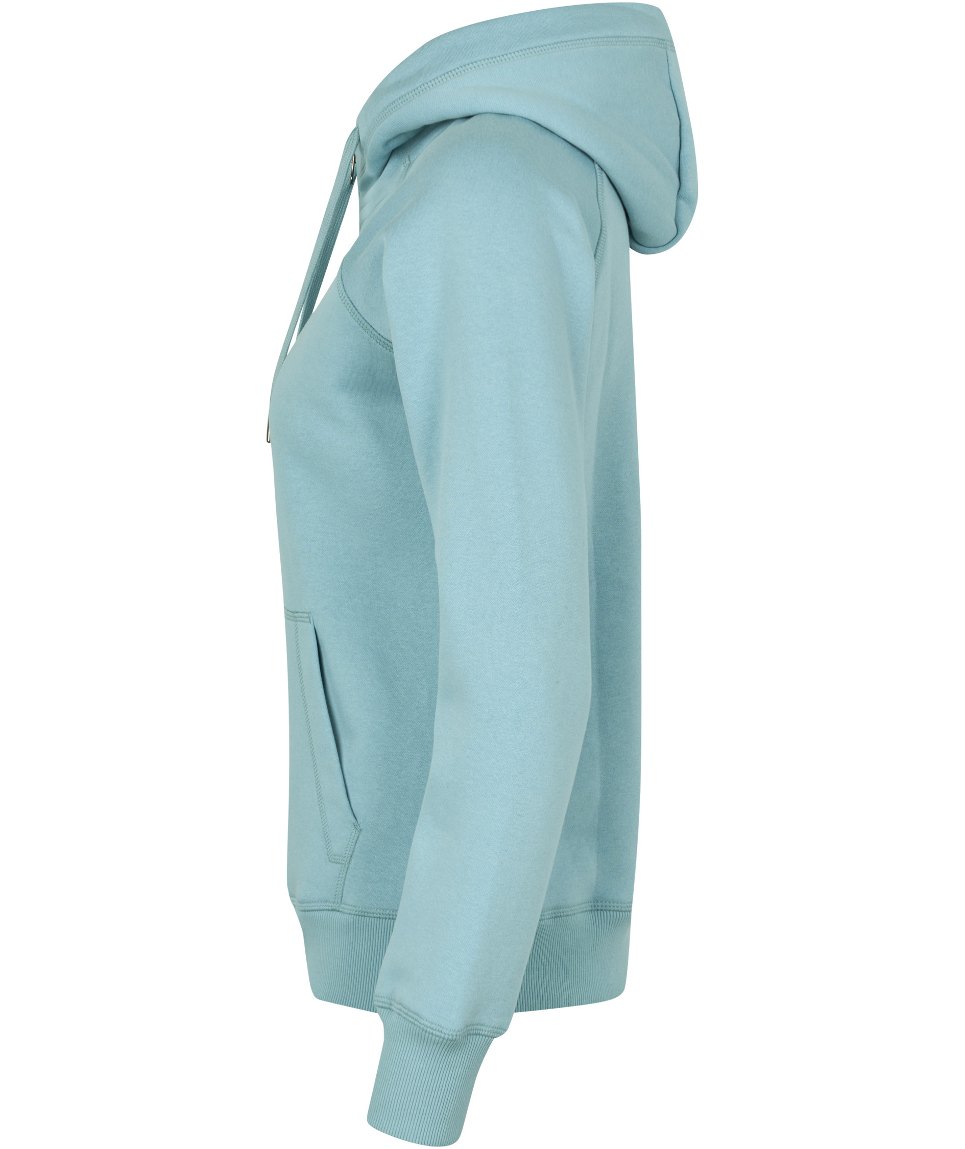 ID hoodie med dragkedja dam, Dusty Aqua, large image number 2