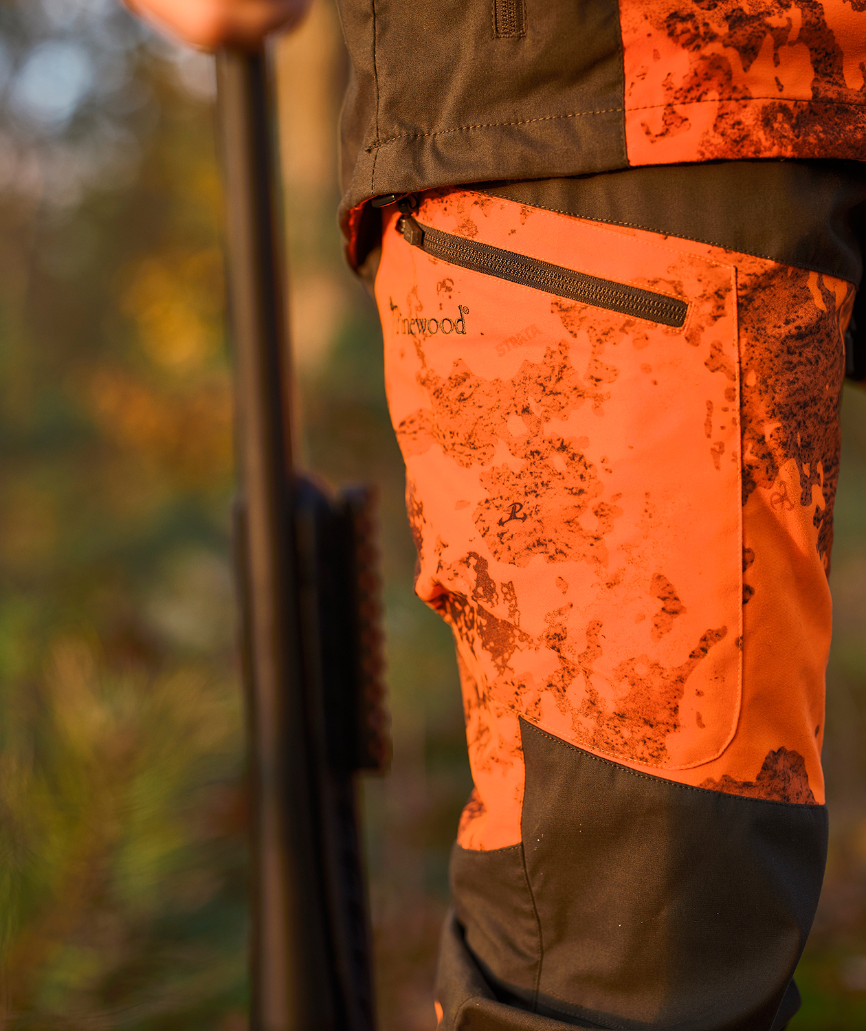 Pinewood Furudal Tracking Camou bukser, Mosgr&oslash;n/strata blaze, large image number 4