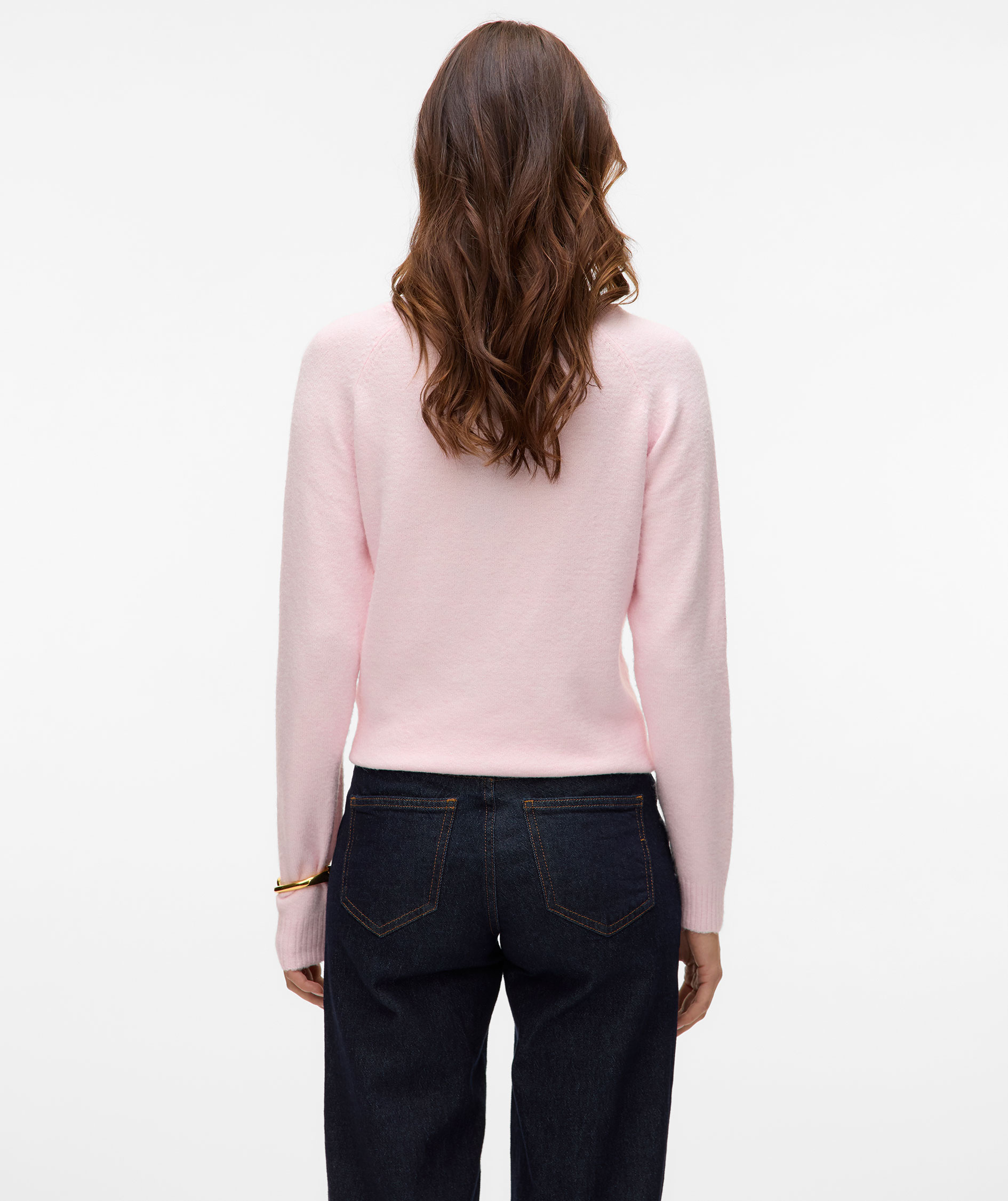 Vero Moda VMDOFFY dame strikket genser, Pink A Boo Melange, large image number 2