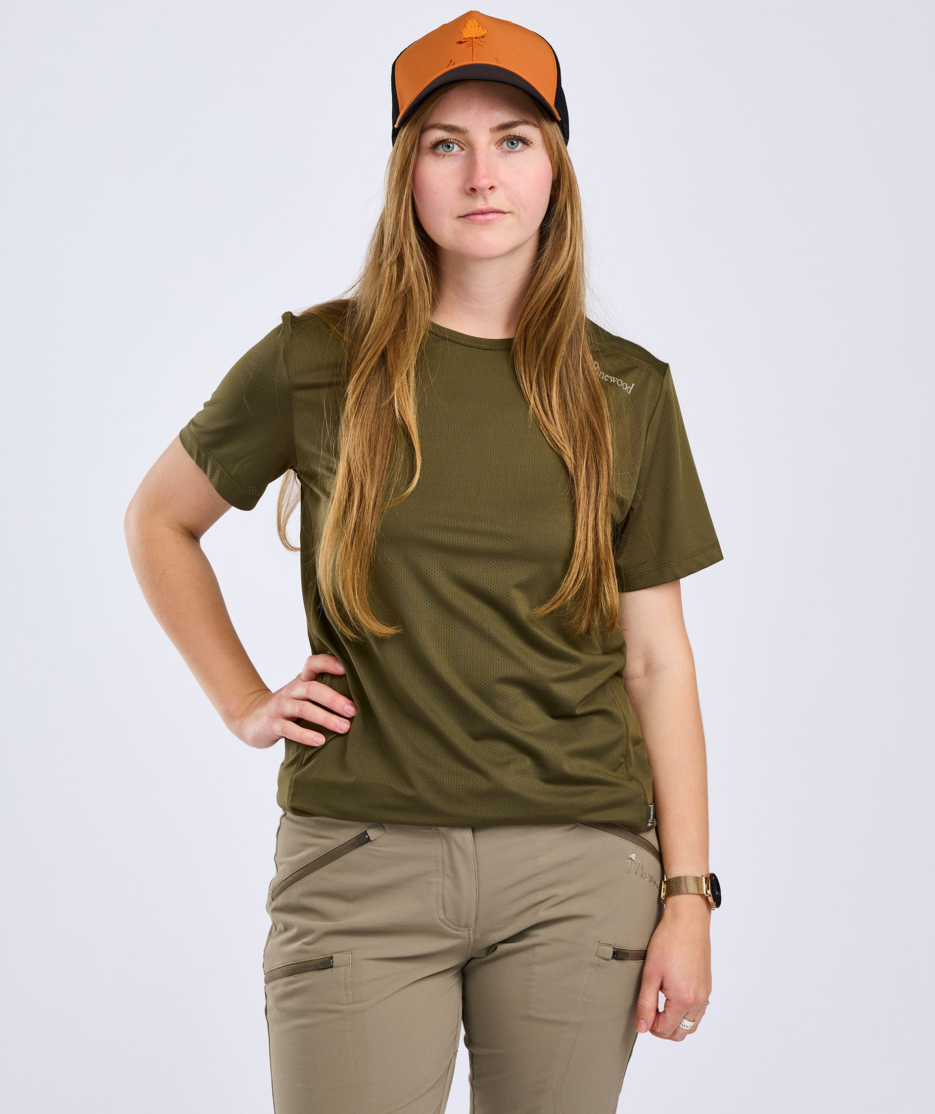 Pinewood Function dame T-shirt, Moss green